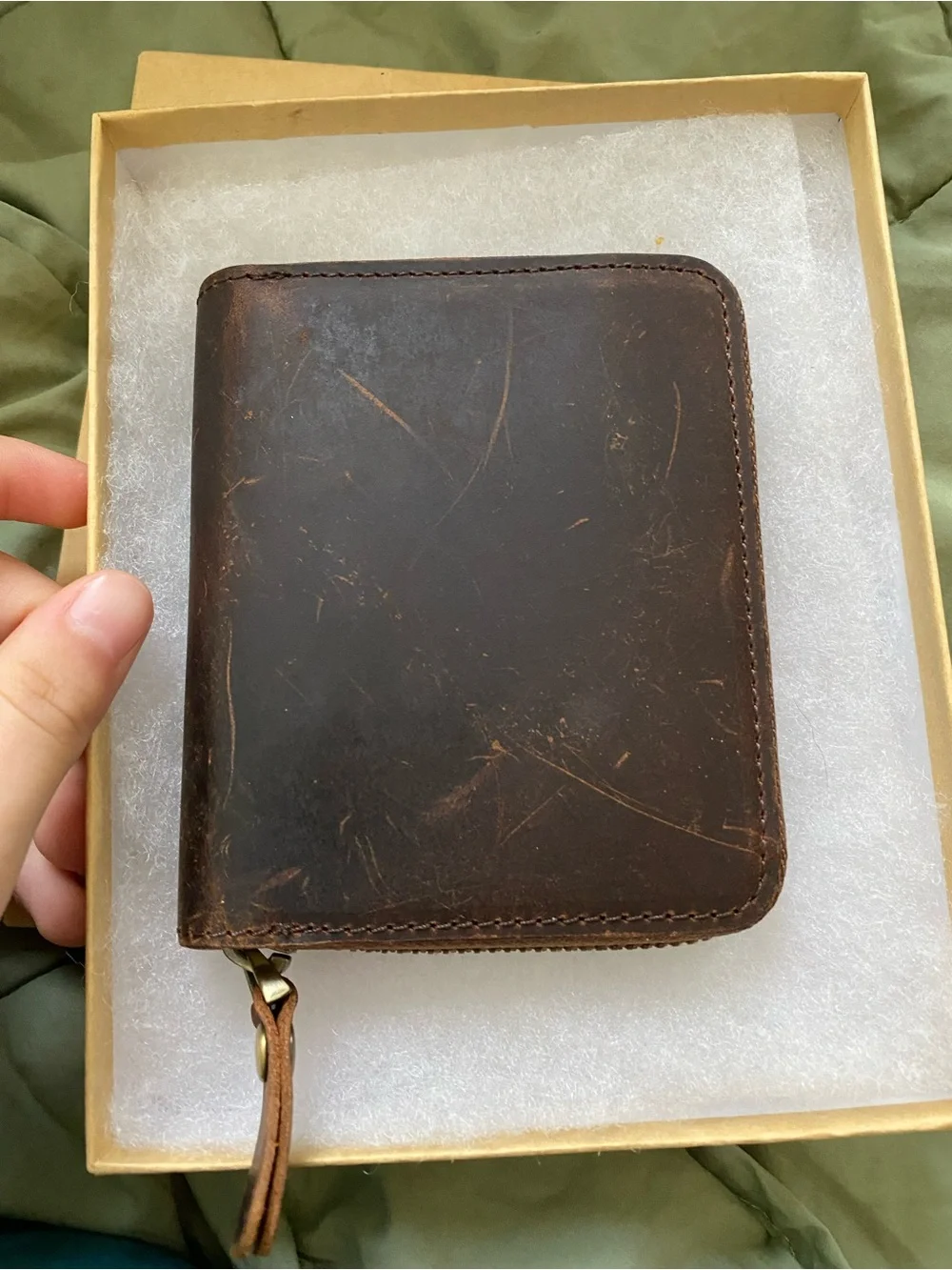 Lone Deer Leather Co Zippered wallet